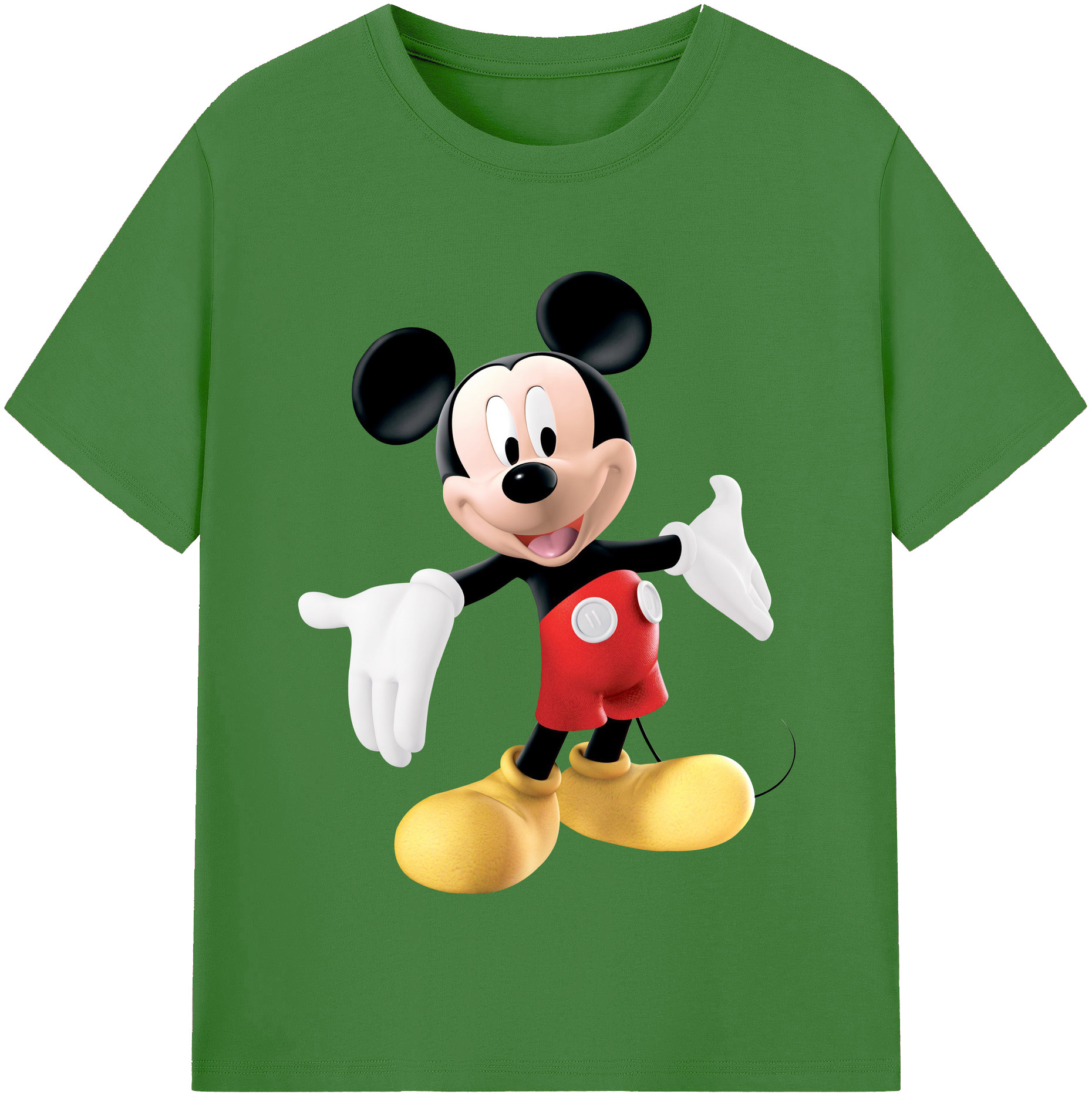 （画像用） ミッキーマウス Mickey Mouse レディースカジュアルプリントTシャツ（綿100％）